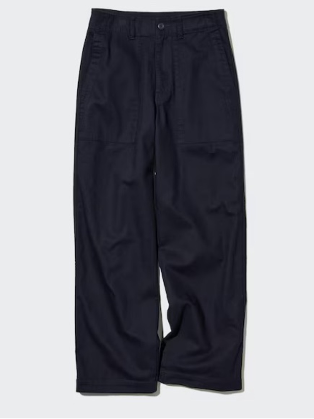 NWT UNIQLO SIZE 2 BAKER‎ PANTS 69 navy blue straight leg 100% cotton